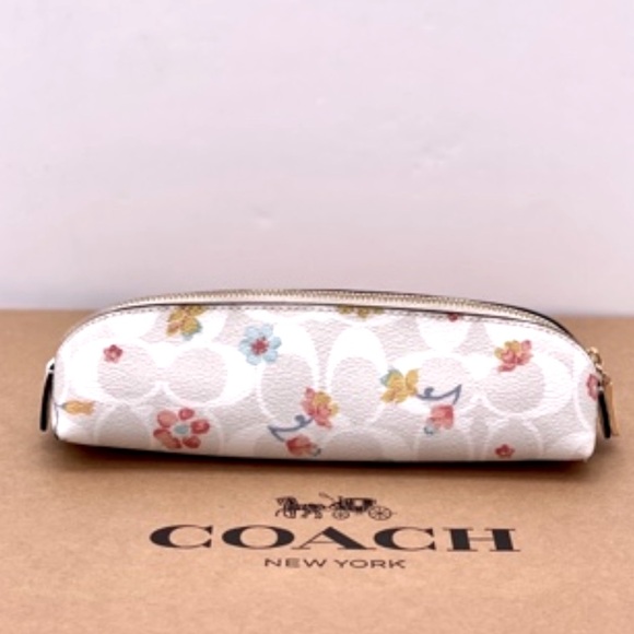COACH PENCIL COSMETIC CASE IN SIGNATURE CANVAS WITH MYSTICAL FLORAL PRINT - Picture 4 of 8